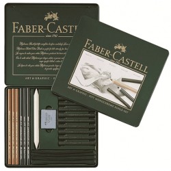 Set de lápices y tizas carbón PITT Monochrome Faber Castell